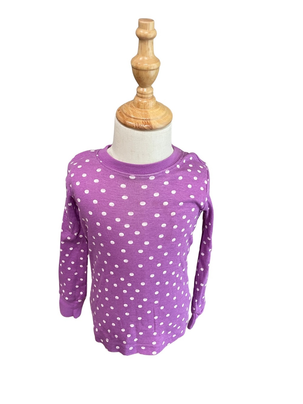 Carter's Purple Long-Sleeve Polka Dot Tee